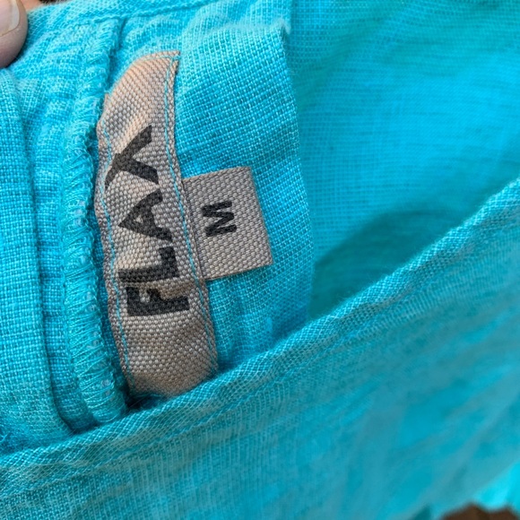 Flax Linen Backup Tunic Top Size M Back Up Blouse - Picture 6 of 9